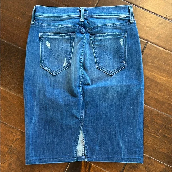MOTHER Blue Denim Pencil Skirt - Picture 2 of 4